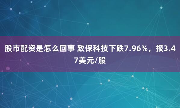 股市配资是怎么回事 致保科技下跌7.96%，报3.47美元/股